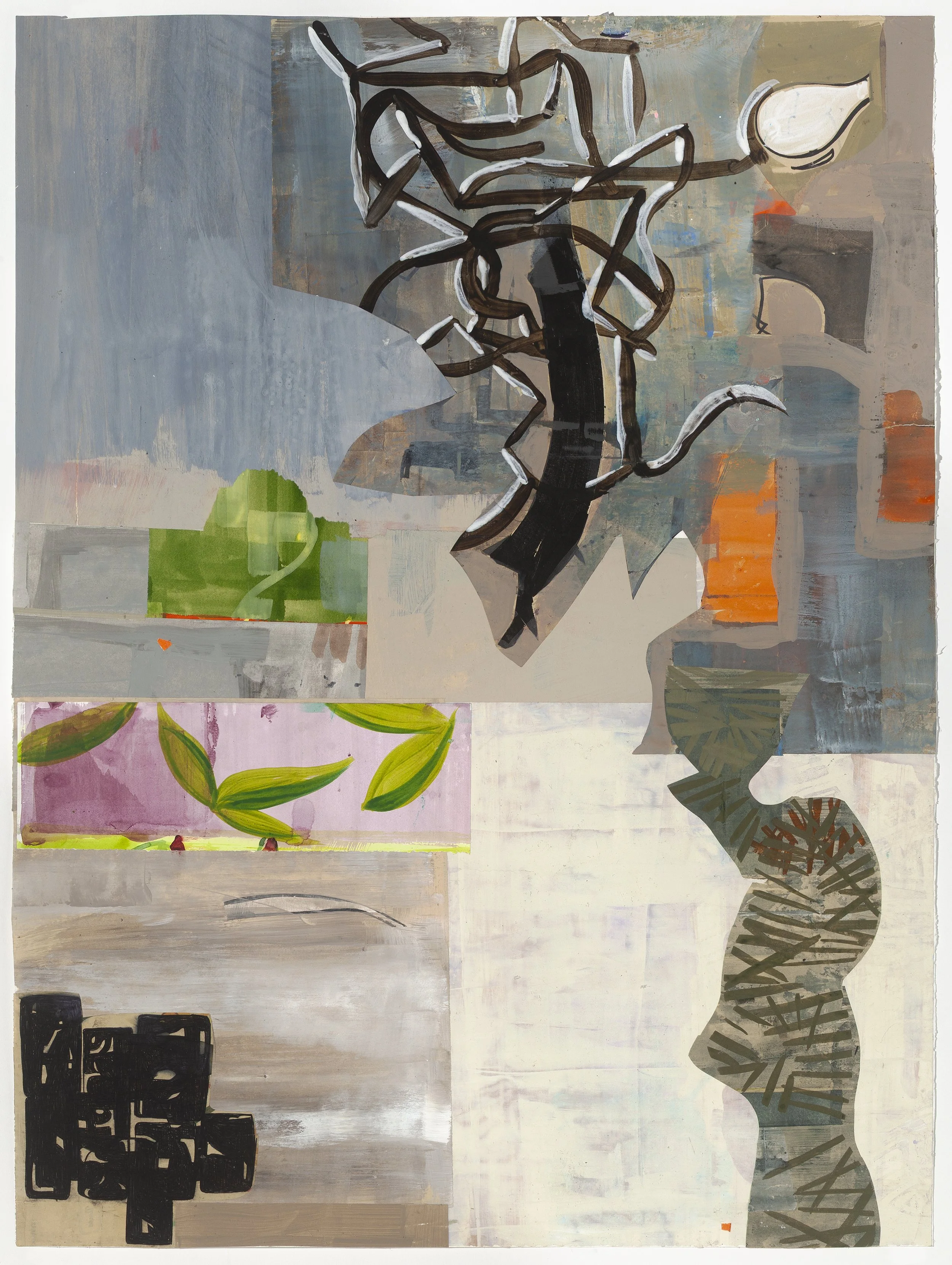 Dream State, 22.5x30, mixed media on paper, 2025