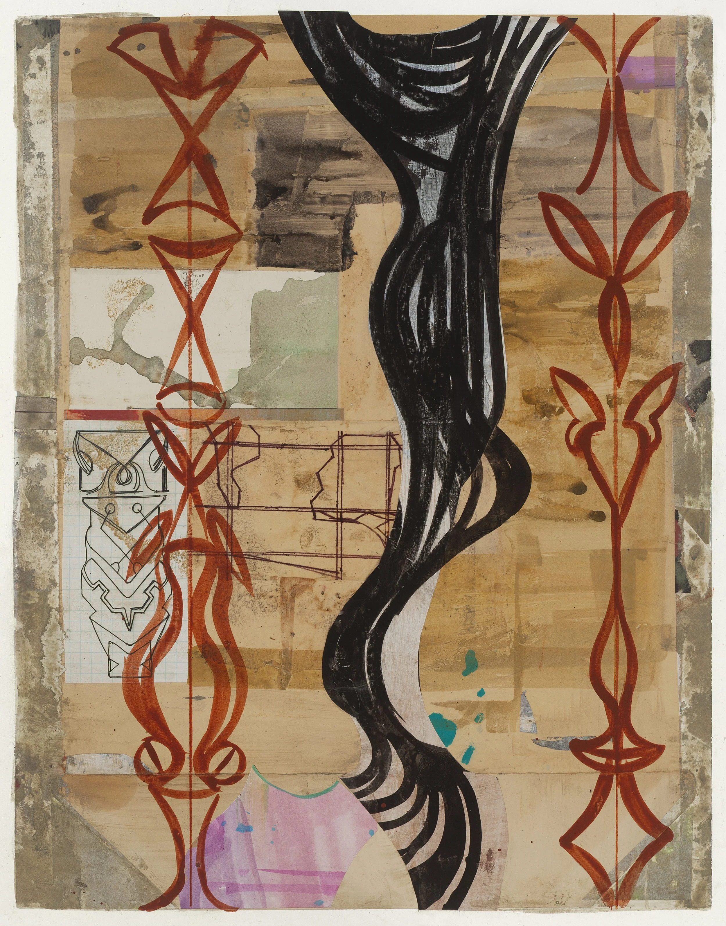    Microsite,   19”w x 24”h, 2025, Mixed Media on Paper 