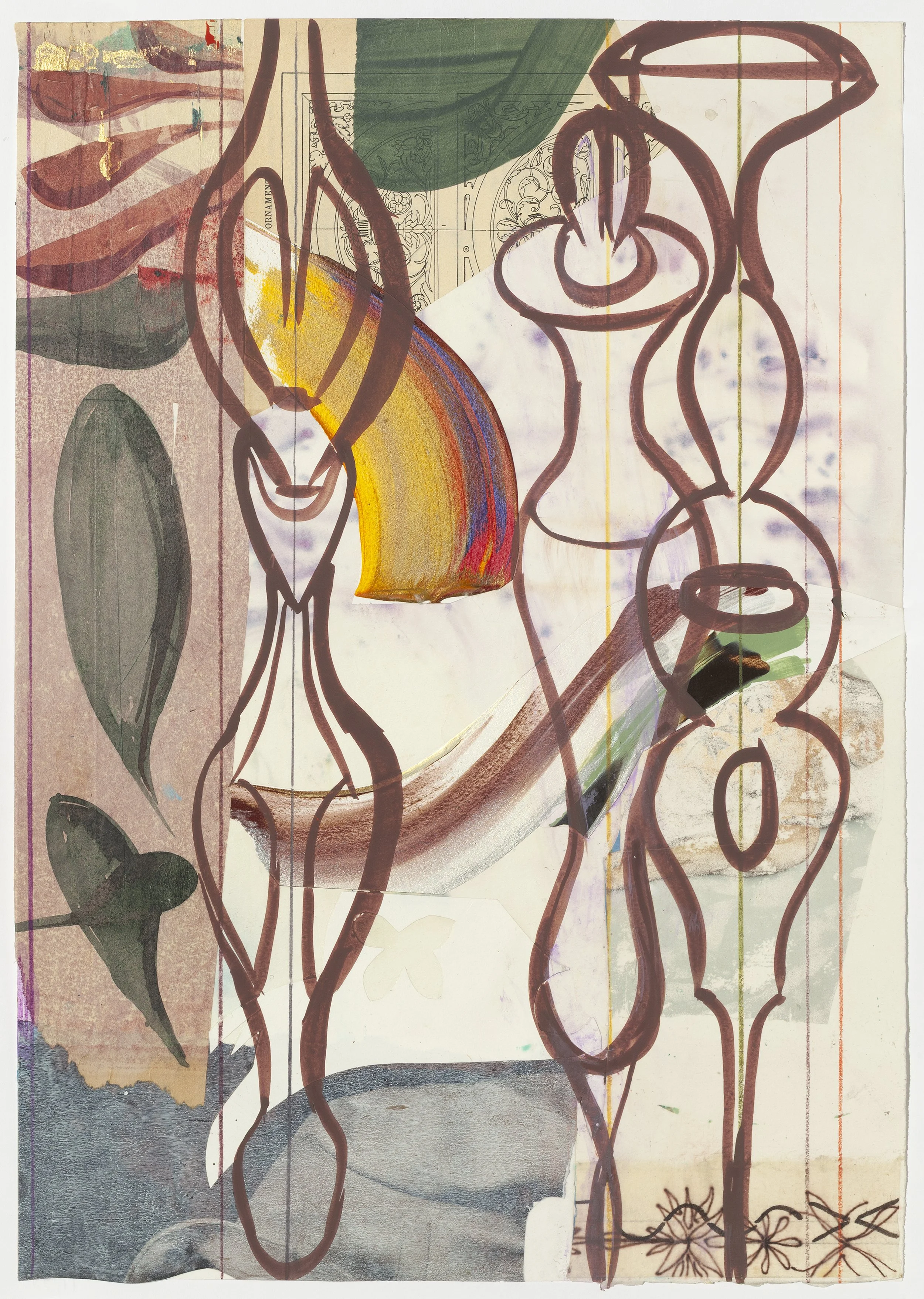    Symbiosis  , 12”w x 17”w, 2025, Mixed Media on Paper 