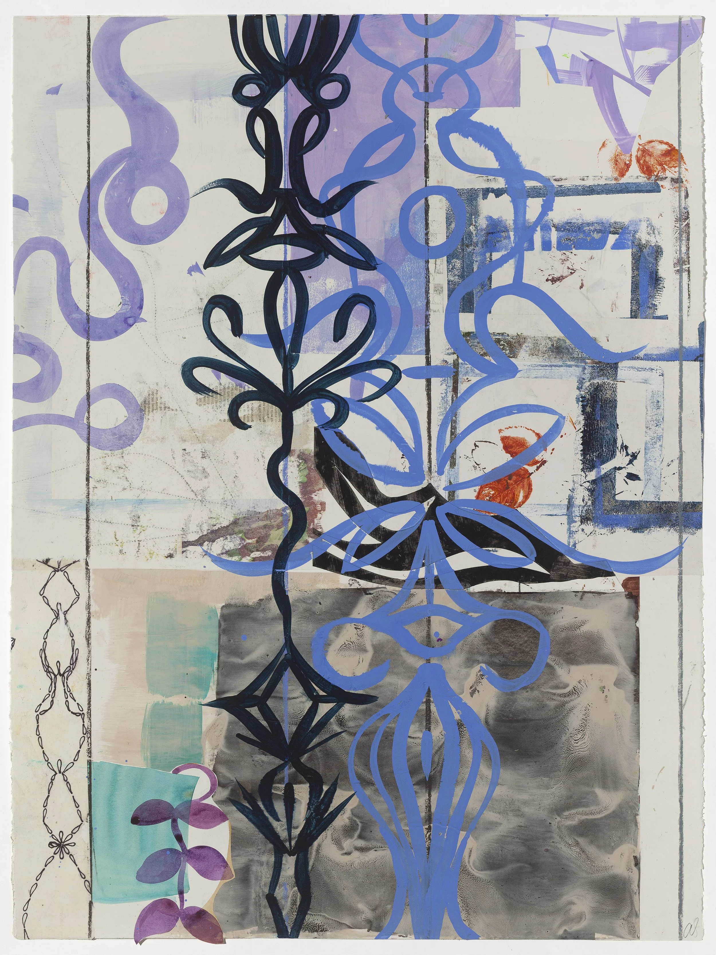    Lotus,   22.5”w x 30”h, 2025, Mixed Media on Paper 