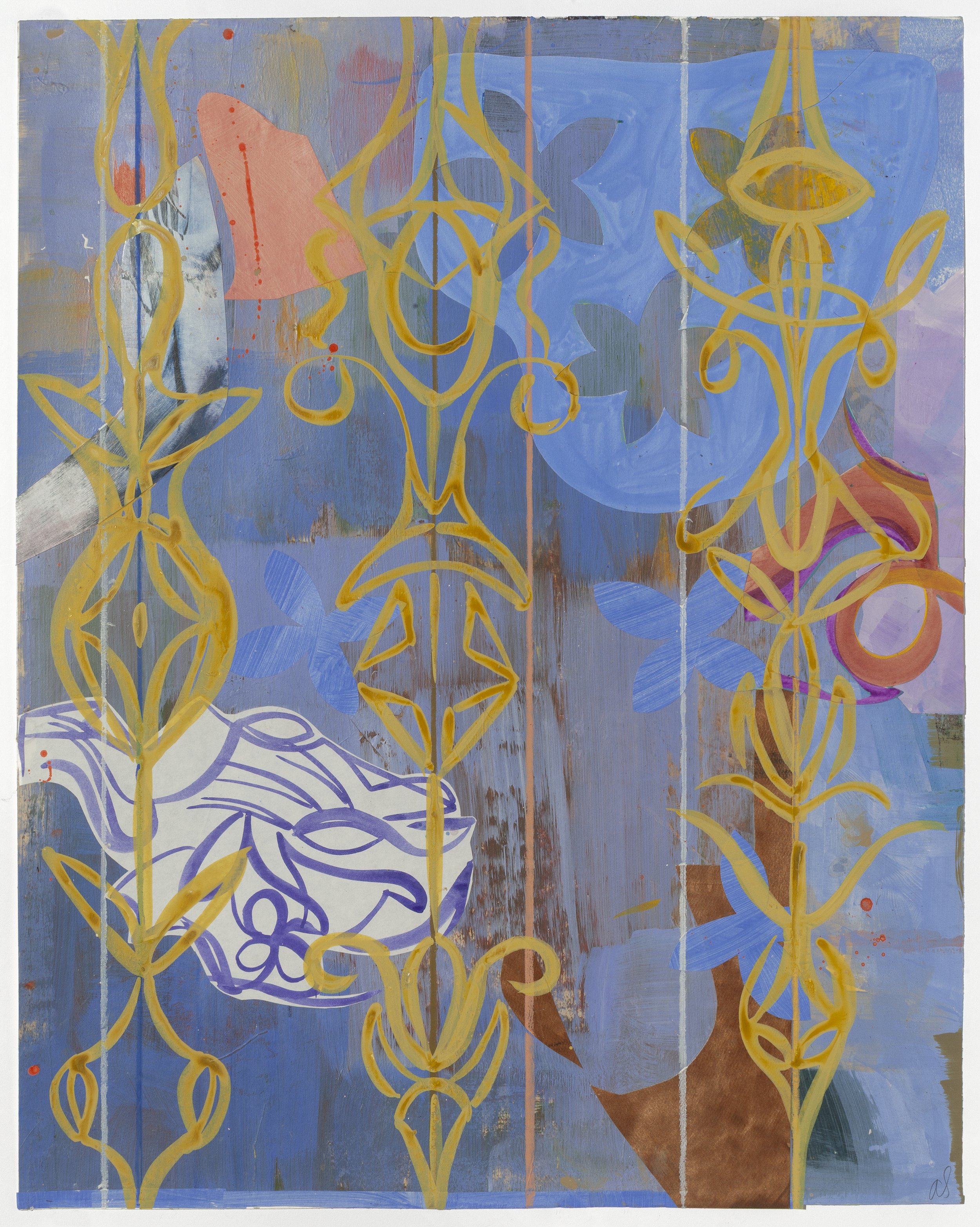    Interweave,   19”w x 24”h, 2025, Mixed Media on Paper 