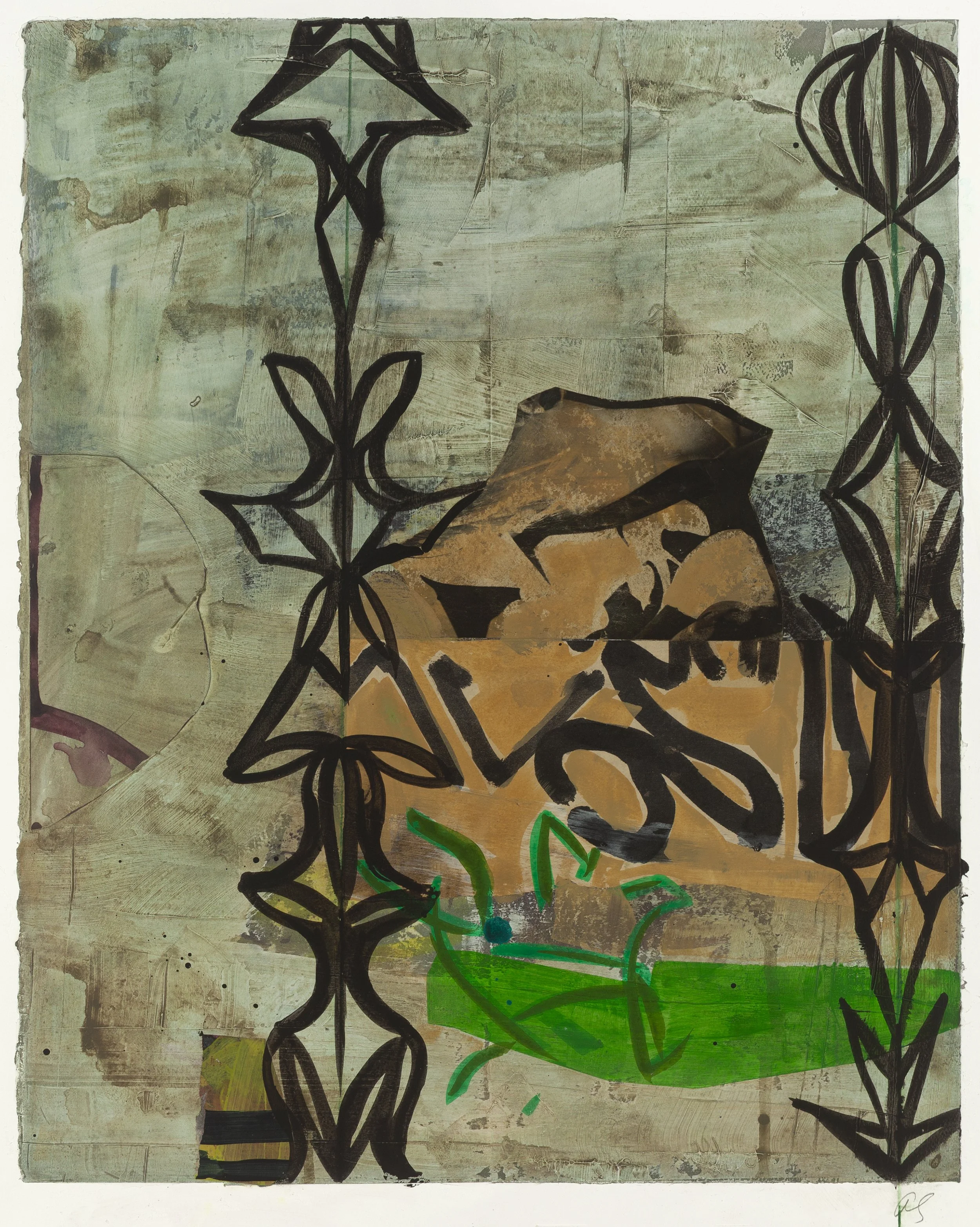    Calliope,   19”w x 24”h 2025, Mixed Media on Paper 