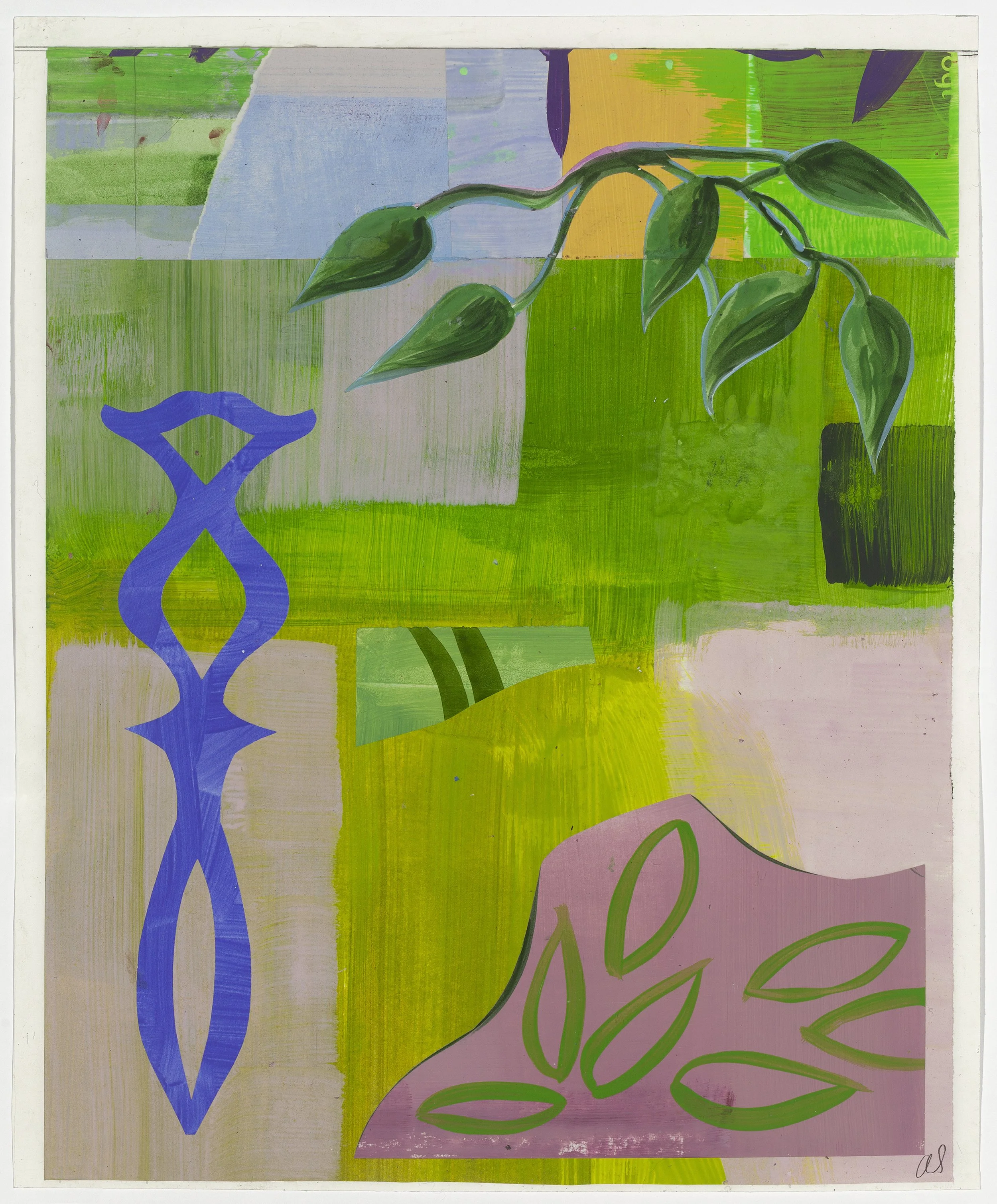   Flora  13x16.5 2026 mixed media collage  