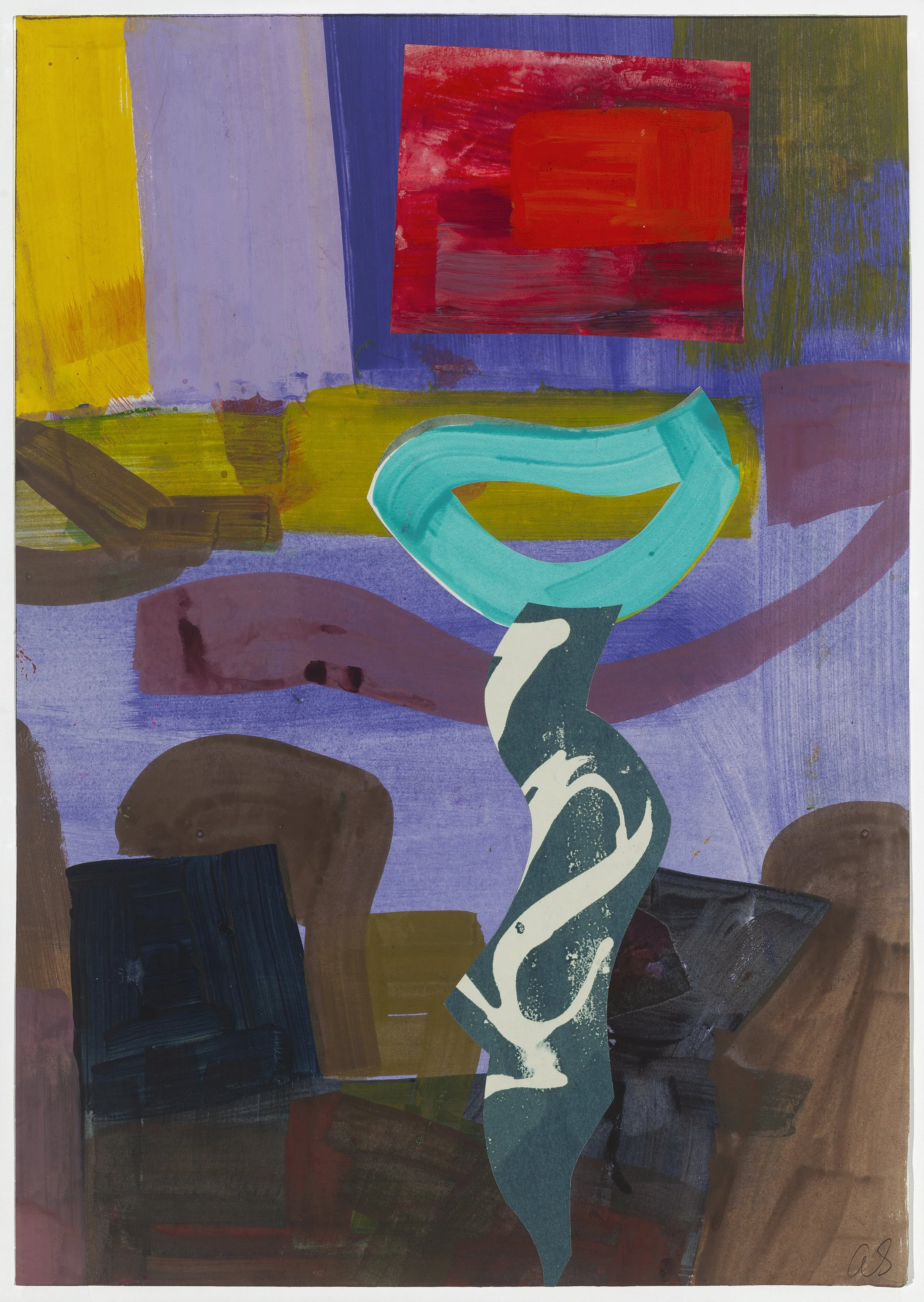  “Mistral,” mixed media on paper, 12w x 17h, 2025, $1,400 