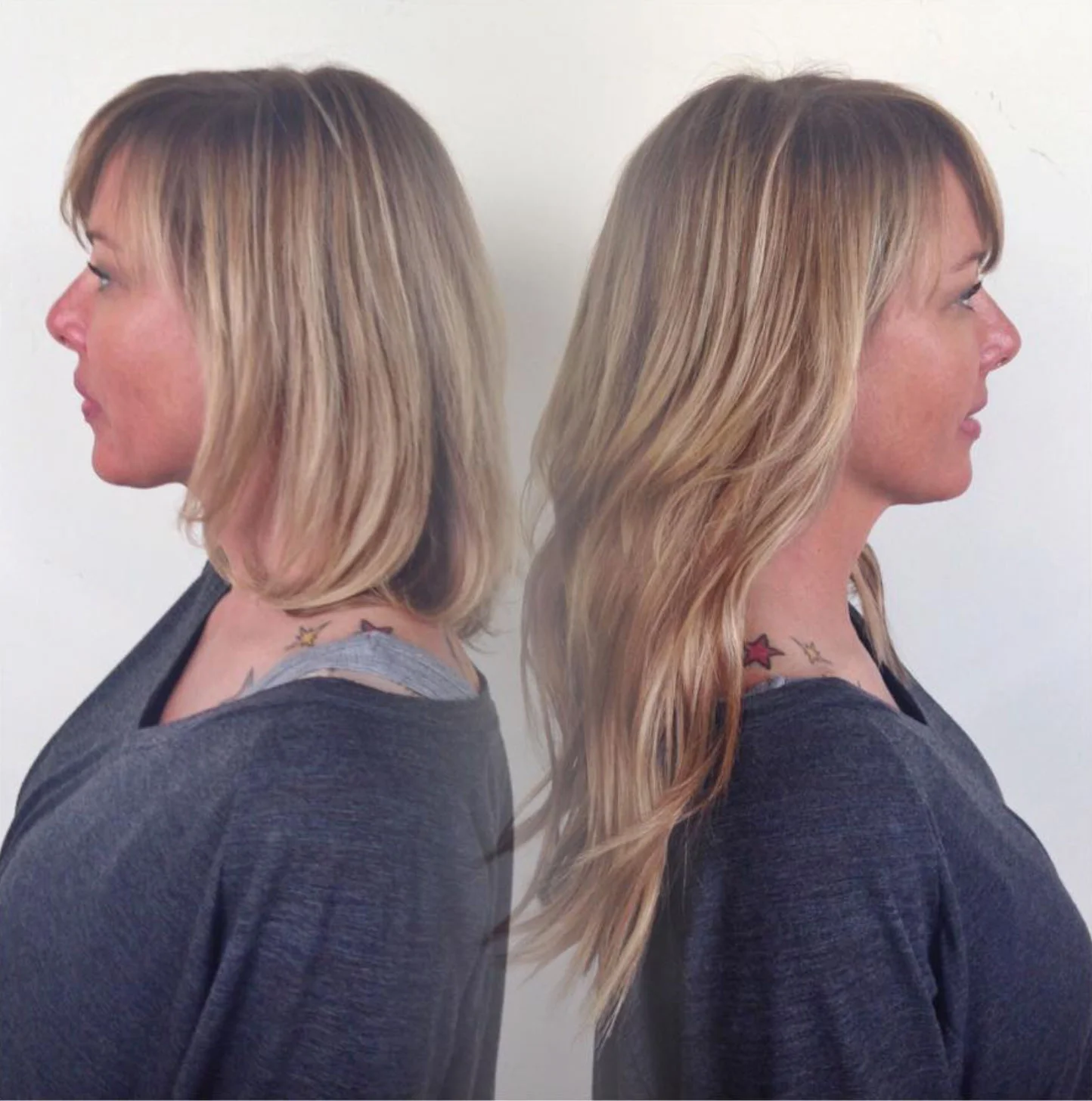 Before and After - Extensions by Rissa on stylist Julia!