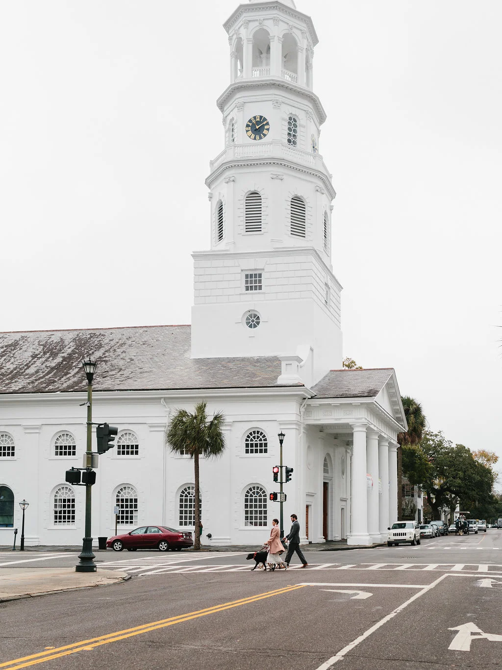Love that there is still ice lingering on the church's roof from the Charleston snow day