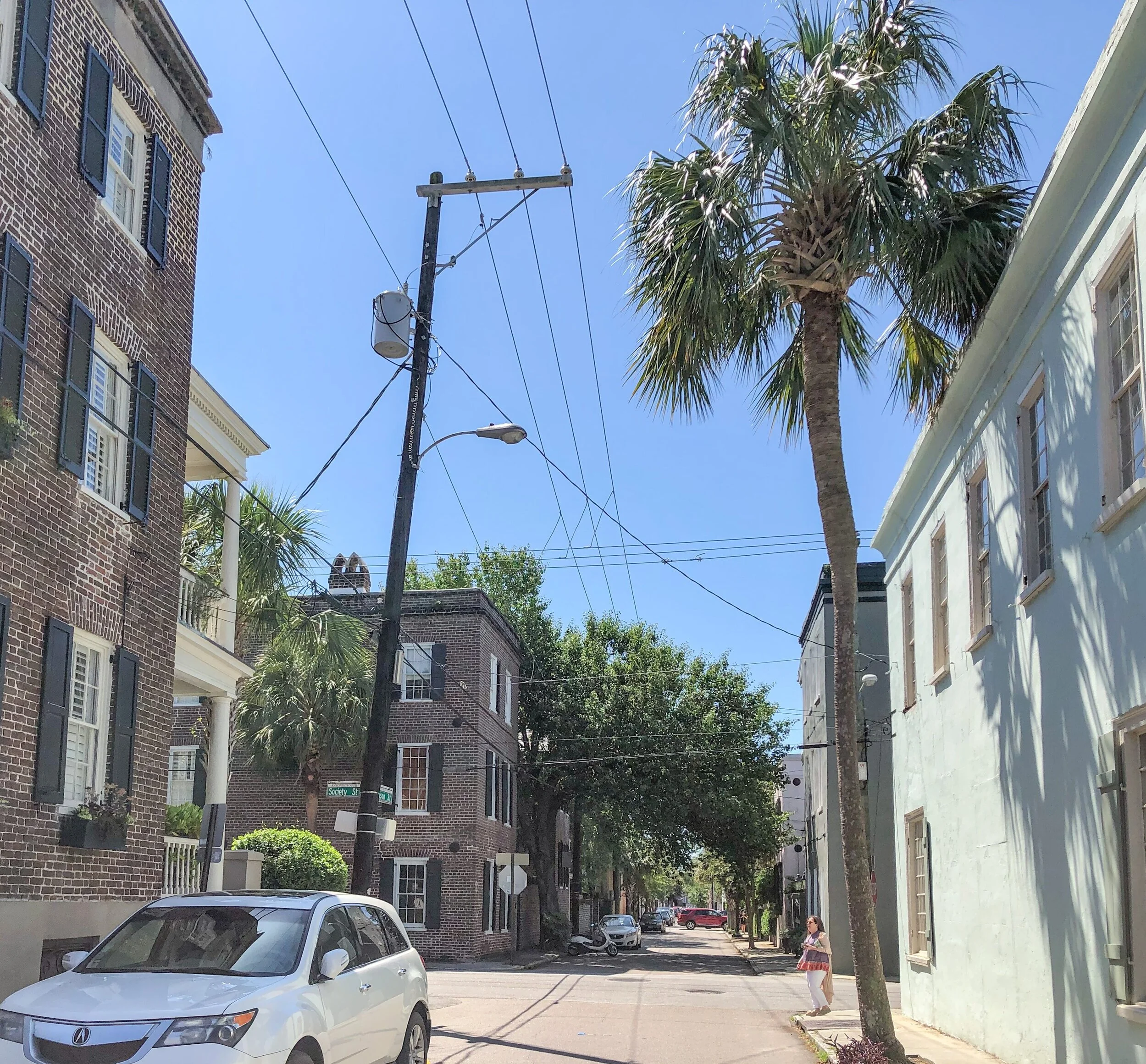 I spent a month or so walking around downtown in different neighborhoods, during different times of day, and ultimately landed on this view as my final reference for the piece
