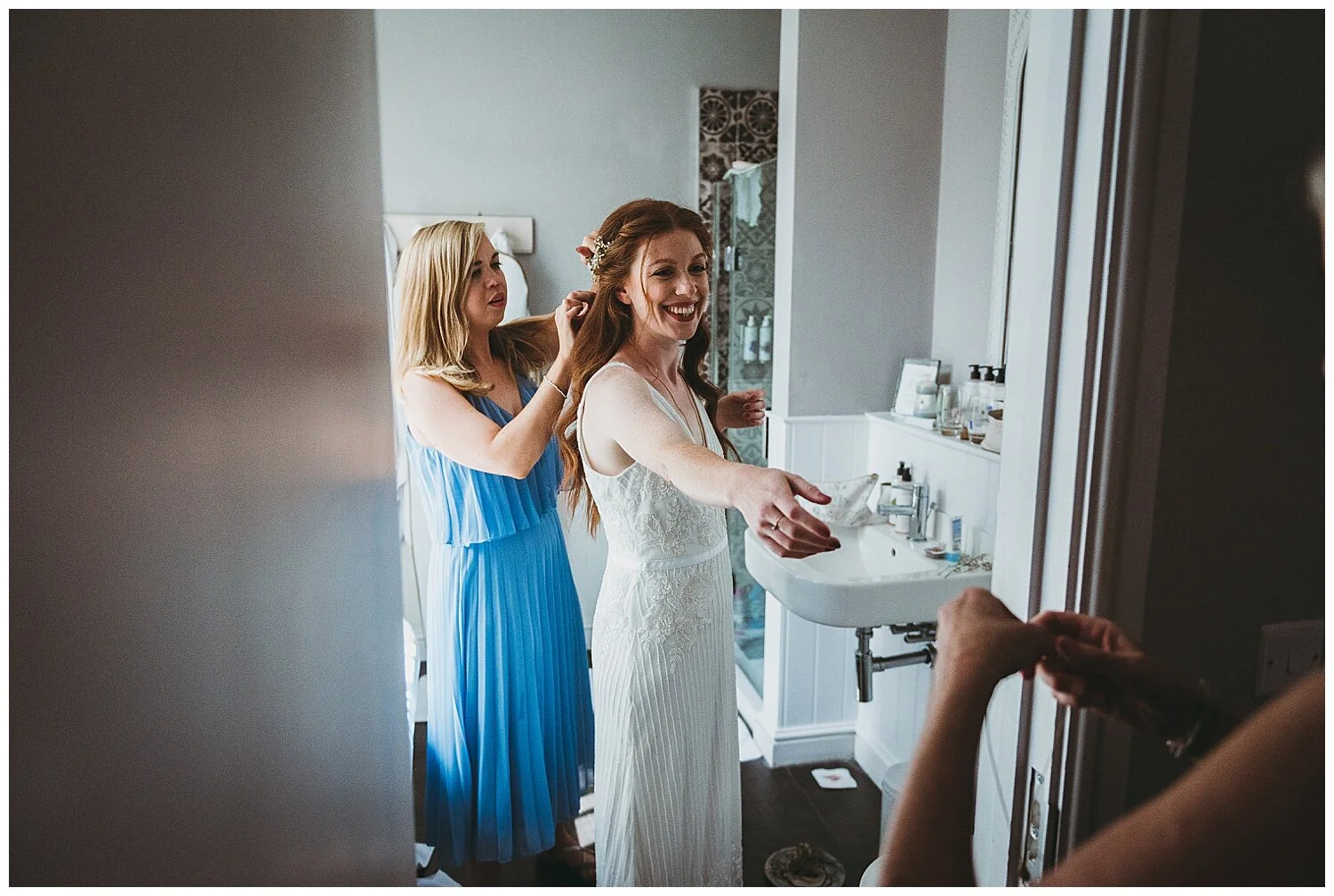 Bridal prep at the Swan in Wedmore