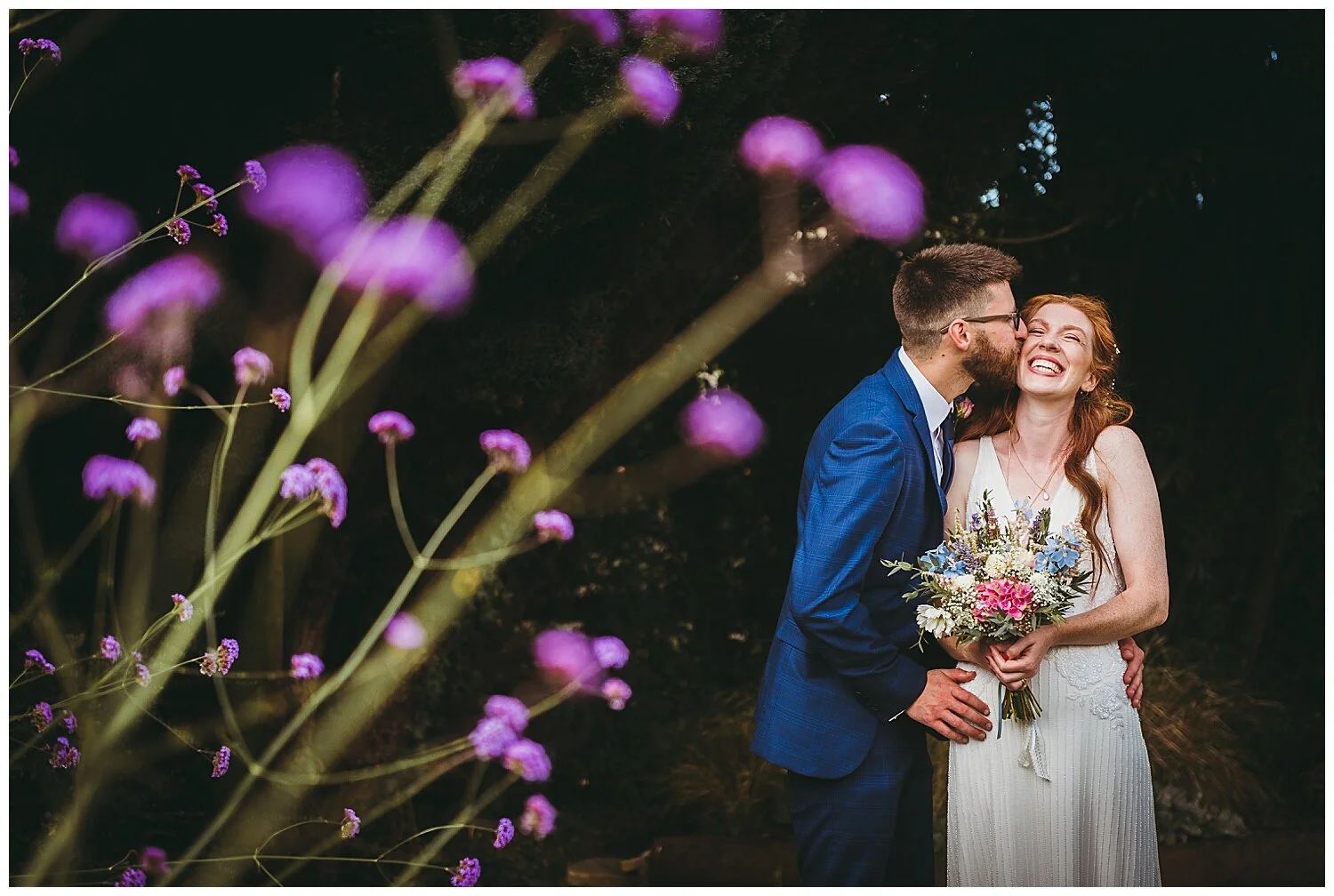 Bride and groom at the Swan in Wedmore
