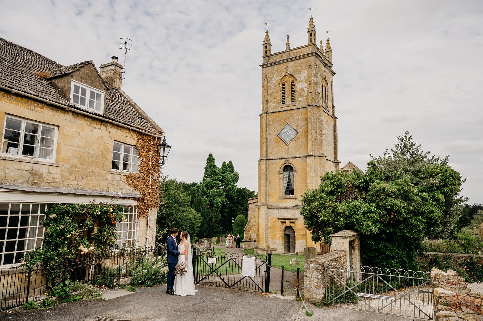 Bride and groom wedding day in the Cotswolds
