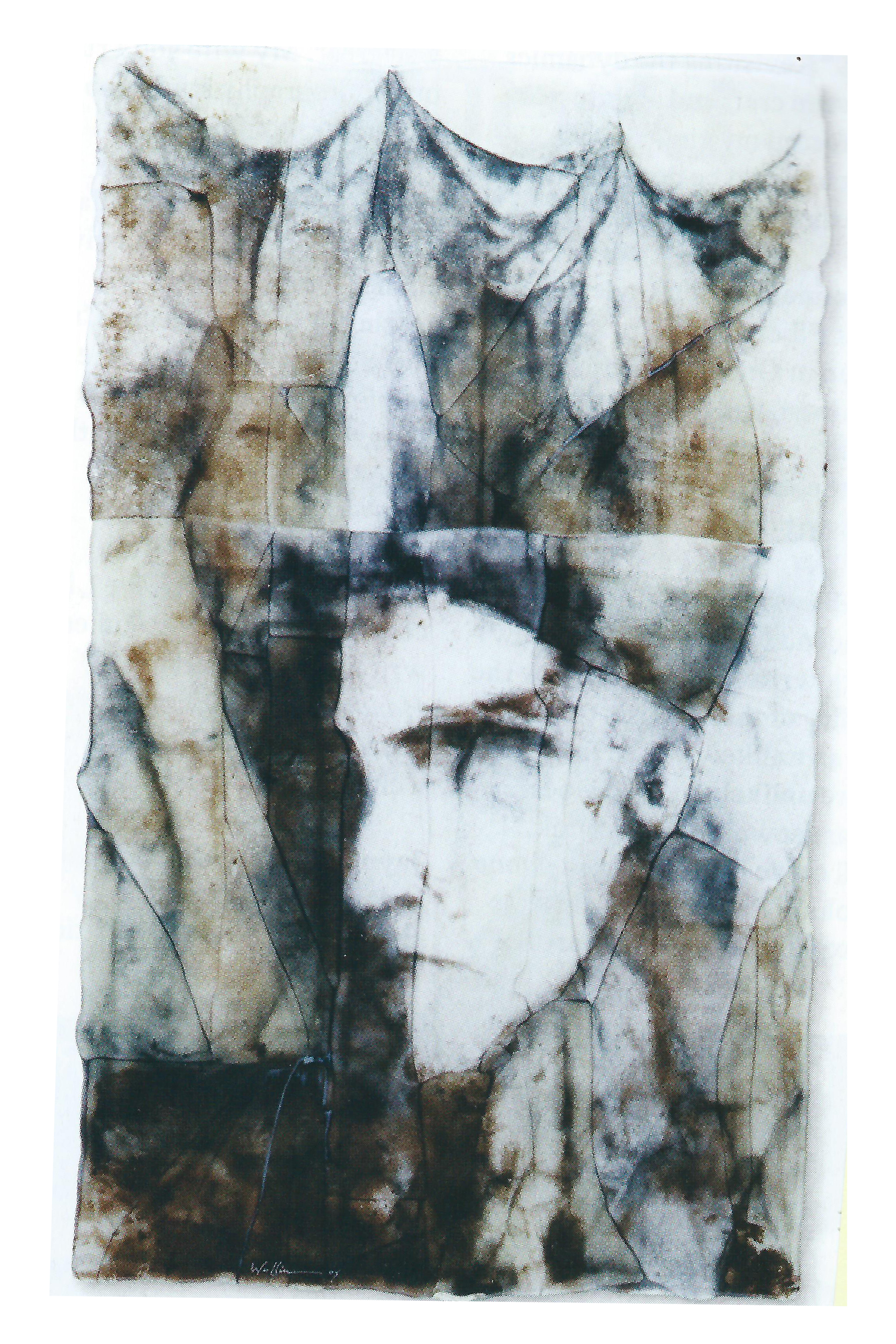 Artist: Jeff Wallin, The Curtains are Cliffs , 2008, kilnformed glass, 29" x 17.5" x 1.25"; photo by M. Schmitt Image: American Craft magazine, 2008, advertisement for Jeff Wallin's Tension.