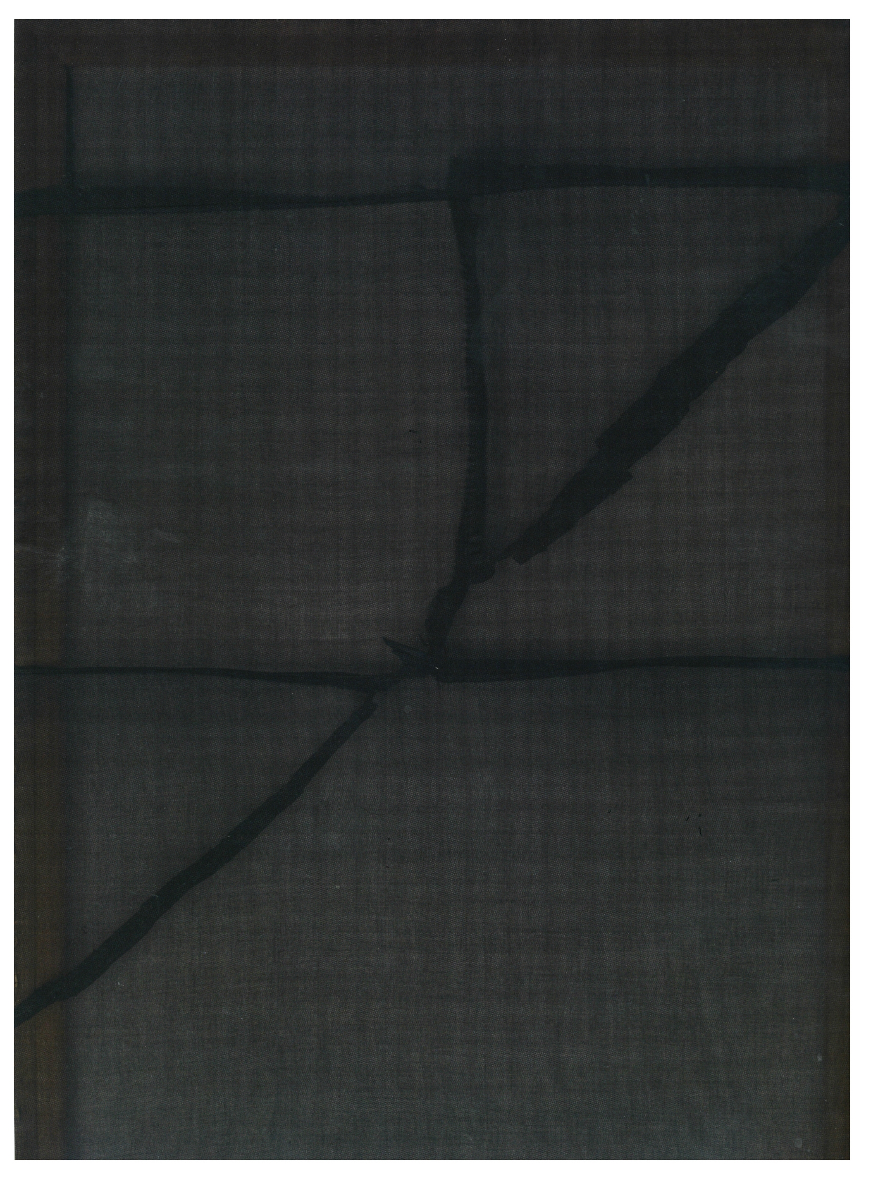 Sergej Jensen, Untitled (Schwarz/Durchsichtig) , 2009 sewn fabric Simon Lee Gallery, London Image: Phillips Contemporary Art, London Evening Sale print catalog, June 29, 2015.