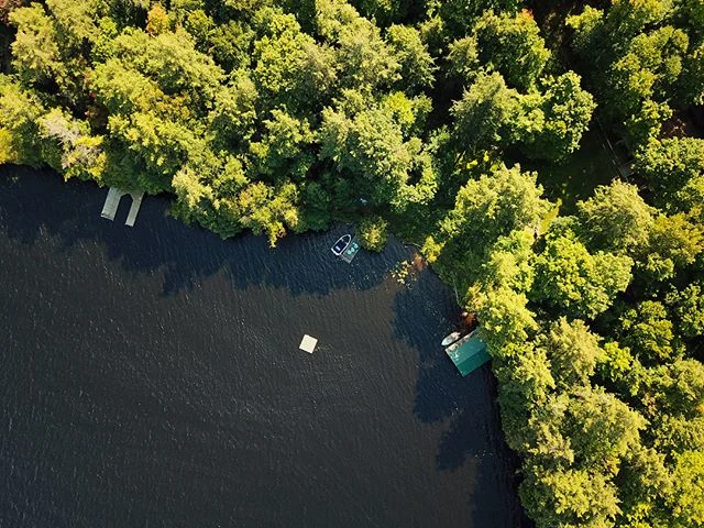 Drone's eye view of the cottage