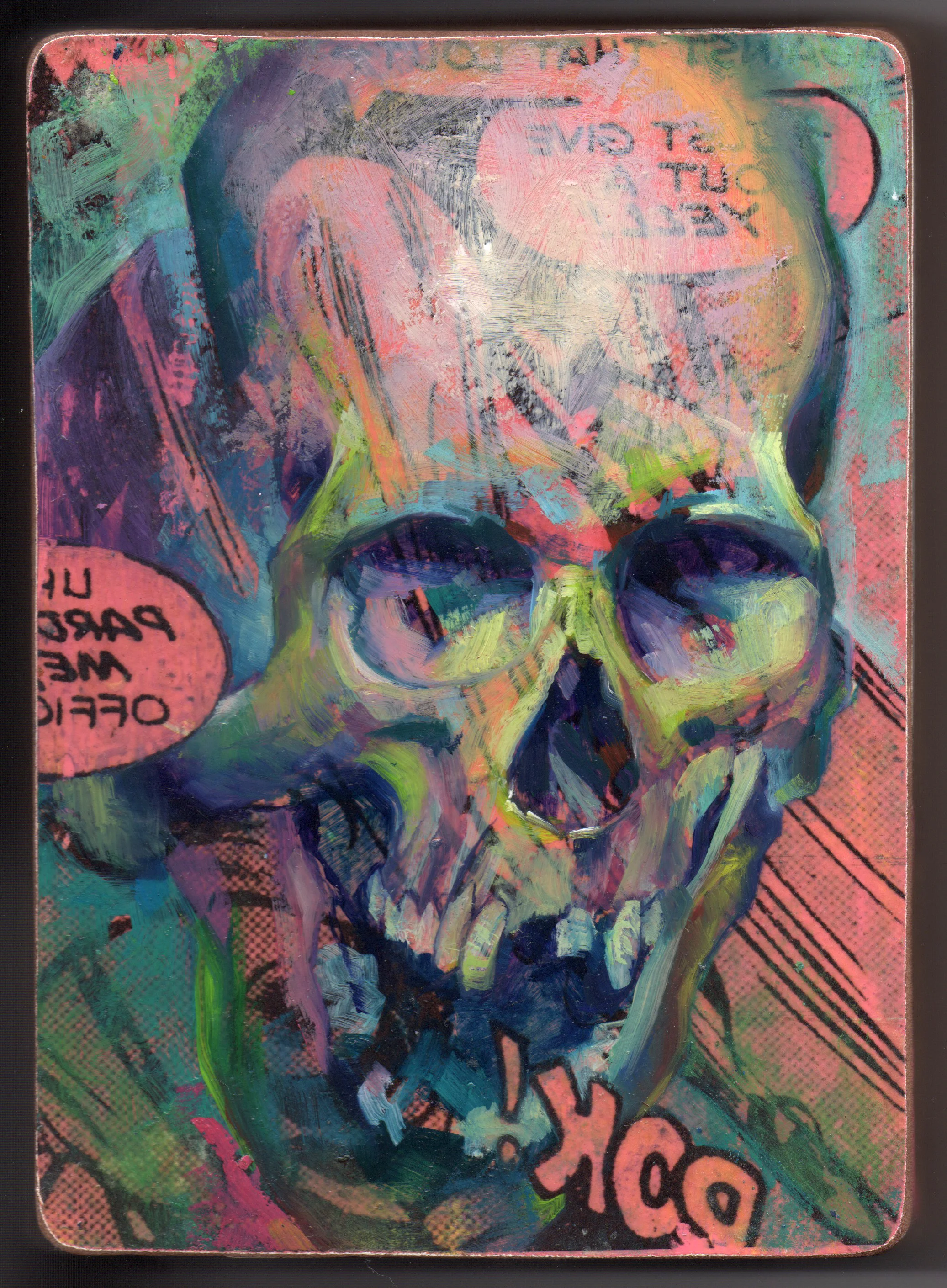 RickPrice_DearLovelyDeath_Oil:AcrylicTransferonBoard_6.5x9_2018.jpeg