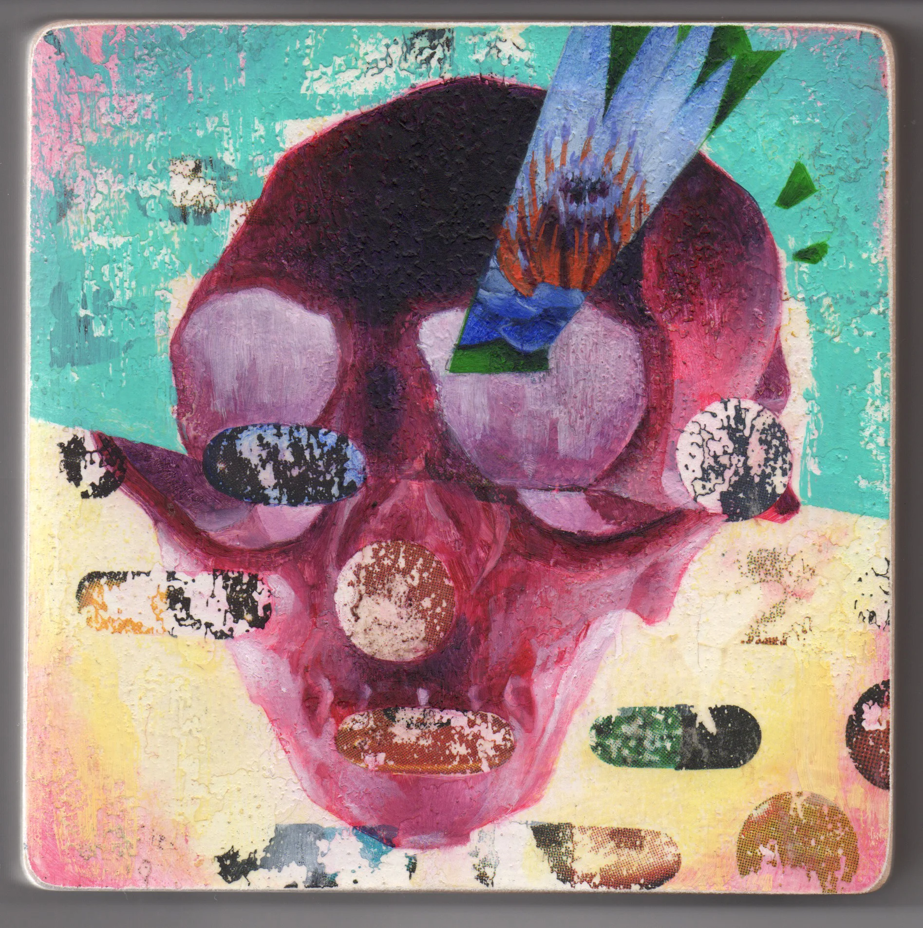 RickPrice_LemurSkull_Oil:GalkydTransferonboard_6x6_2018.jpeg