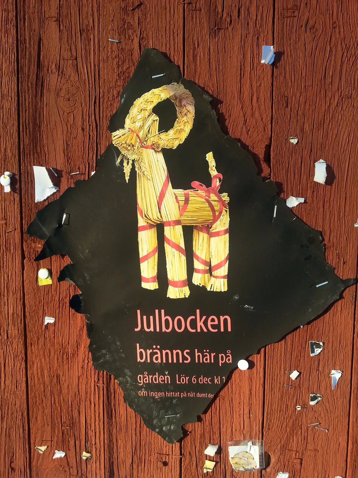 Affisch för Julbocksbränning