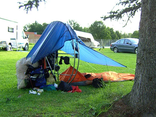 På flygluffen - campar i Rimforsa.