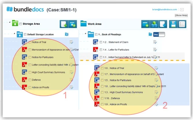 How to drag and drop multiple files in sequence — Bundledocs