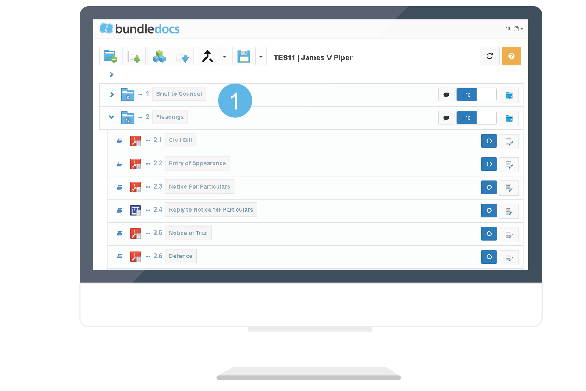 Organize Sections &amp; Documents