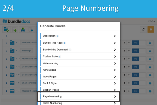 Can I Remove The Page Numbering From My Bundle Bundledocs