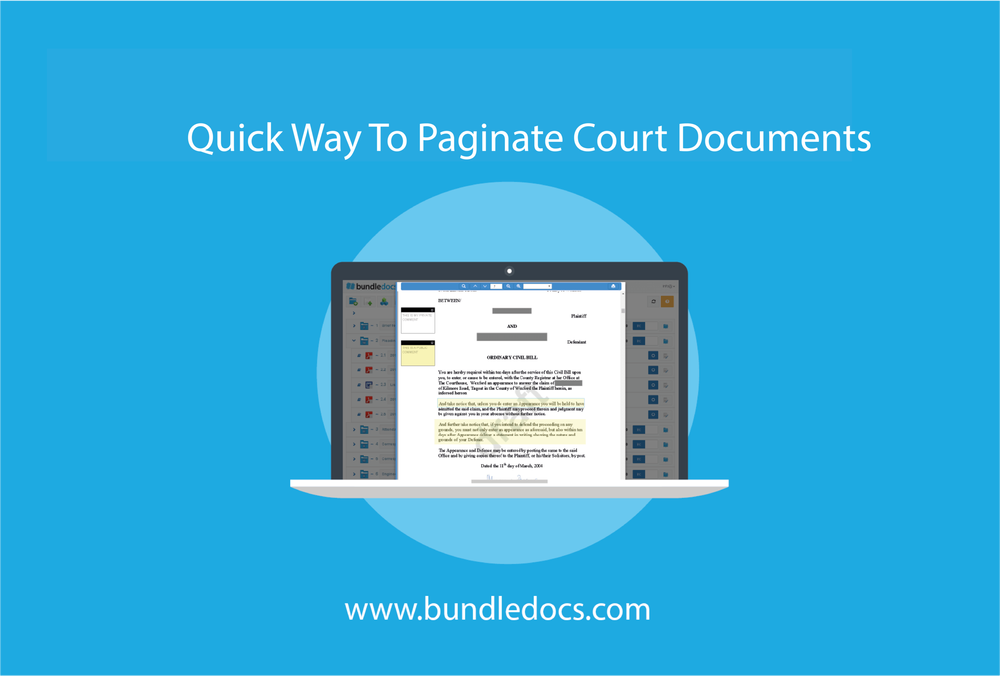Quick Way to Paginate Court Documents — Bundledocs