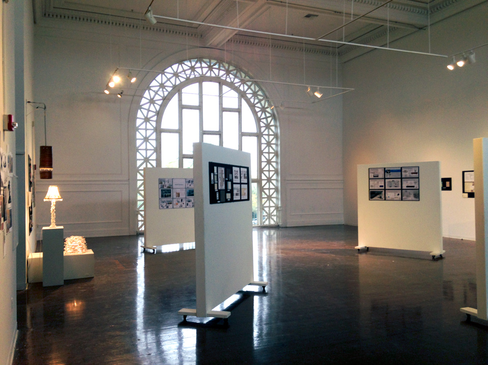 Here's the Isaac Delgado Fine Art Gallery during a student interior design show. Look at that window! 