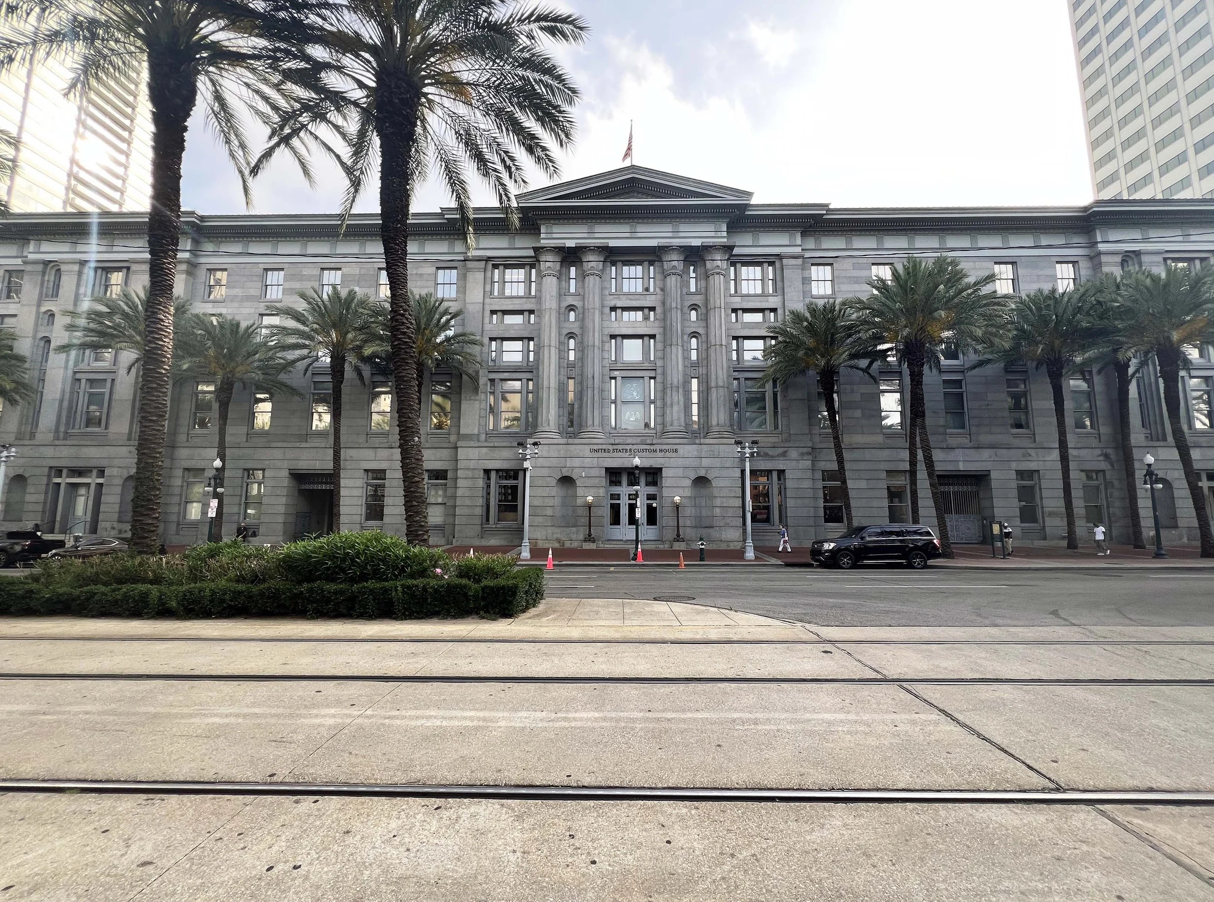  Exterior of the United States Custom House on Canal Street in New Orleans. June 2024 
