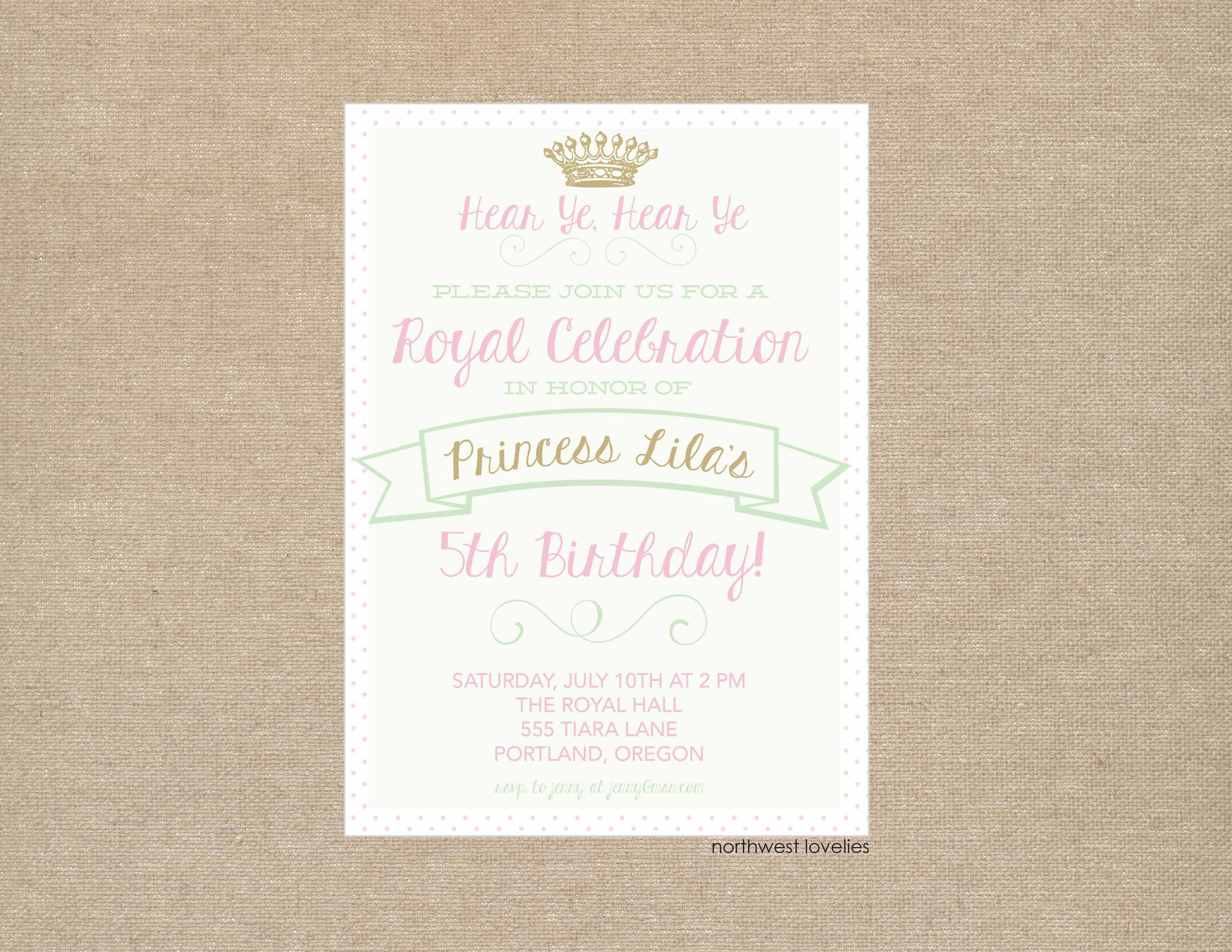   Royal Celebration Invitation  