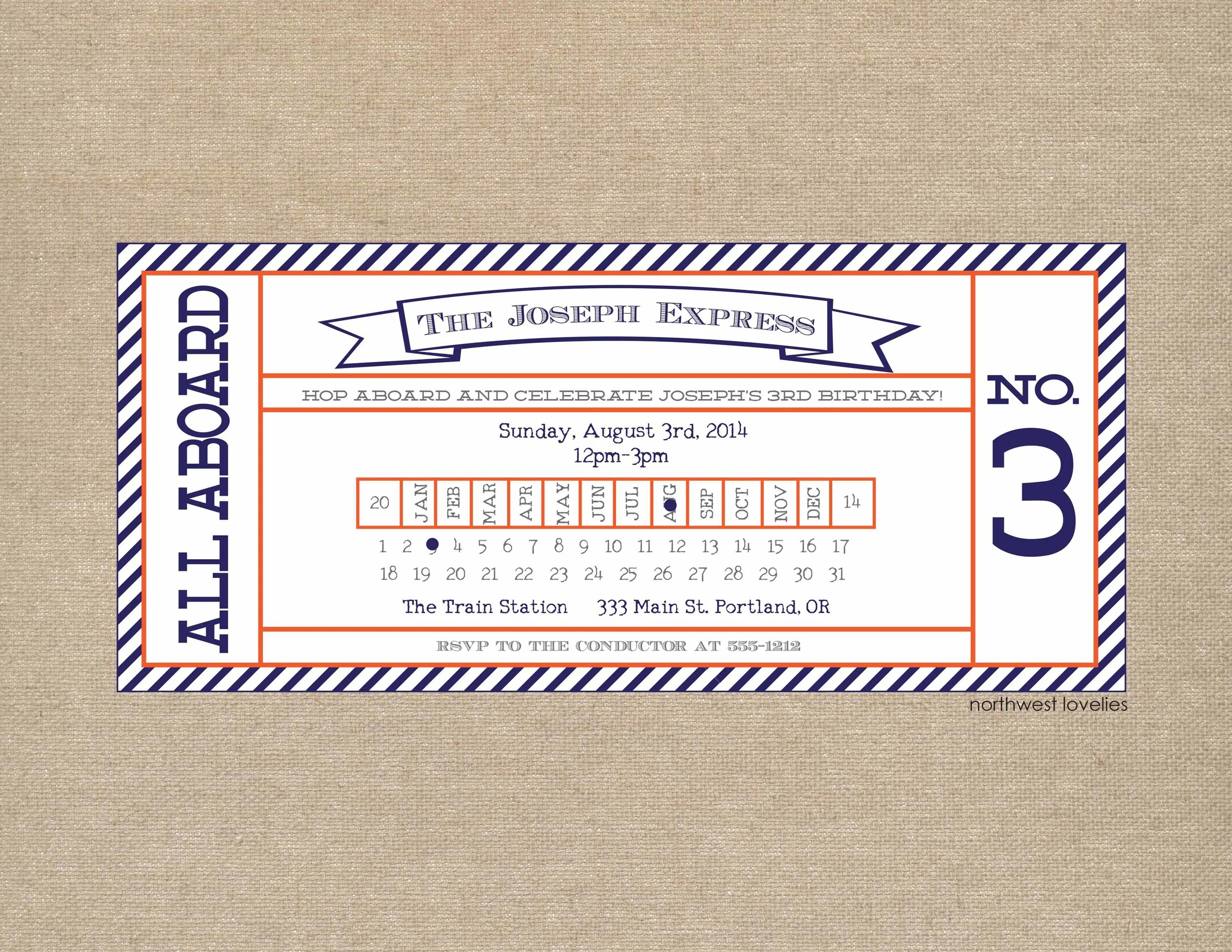   Train Invitation  
