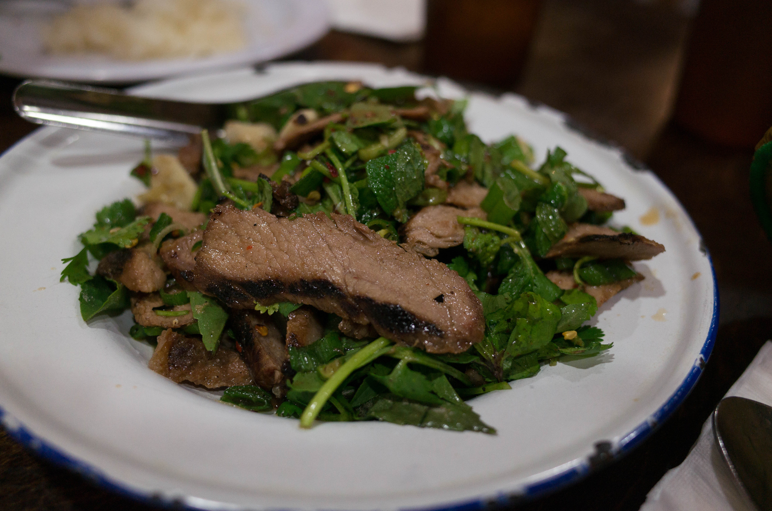  Best named dish of the night: The Startled Pig pork salad. 