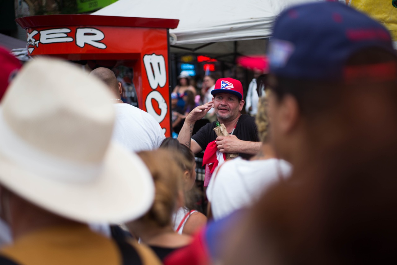 There was this electronic boxing bag that was a huge hit. Great big line of people paying to give it a wallop and bigger crowd of spectators.