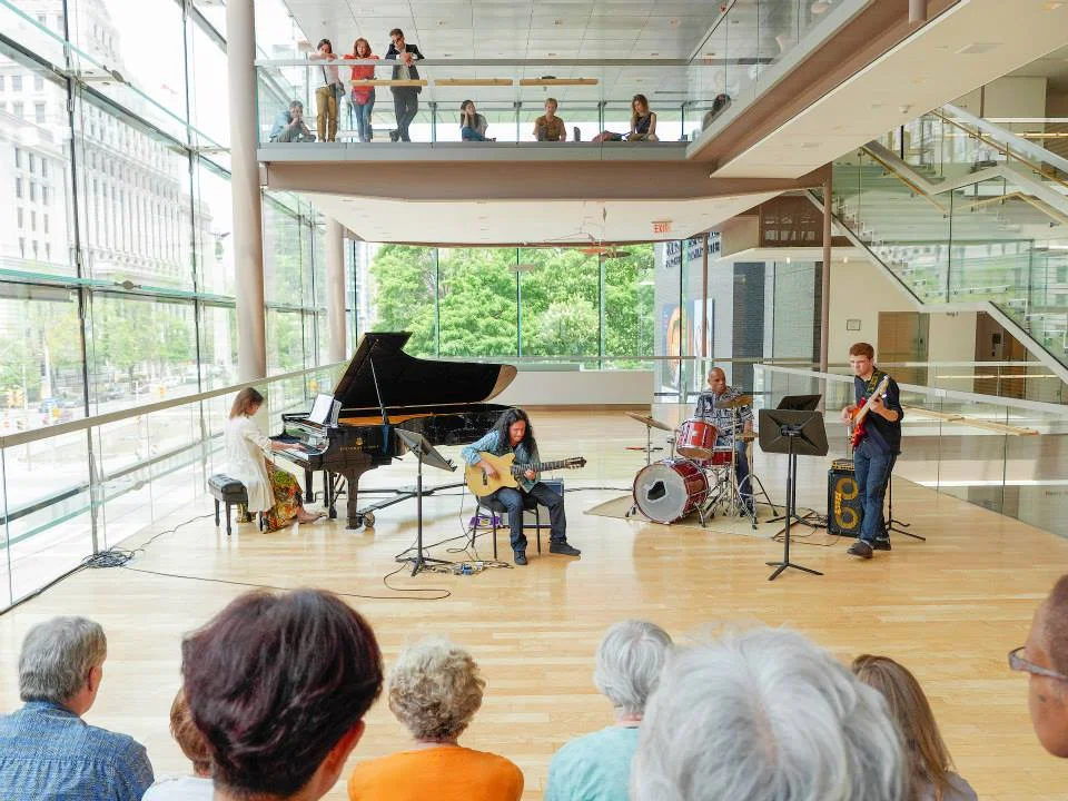 Performing at The Richard Bradshaw Amphitheatre , Four Seasons Centre: Amanta Scott with David West, Walter MacLean and Dave MacLean.