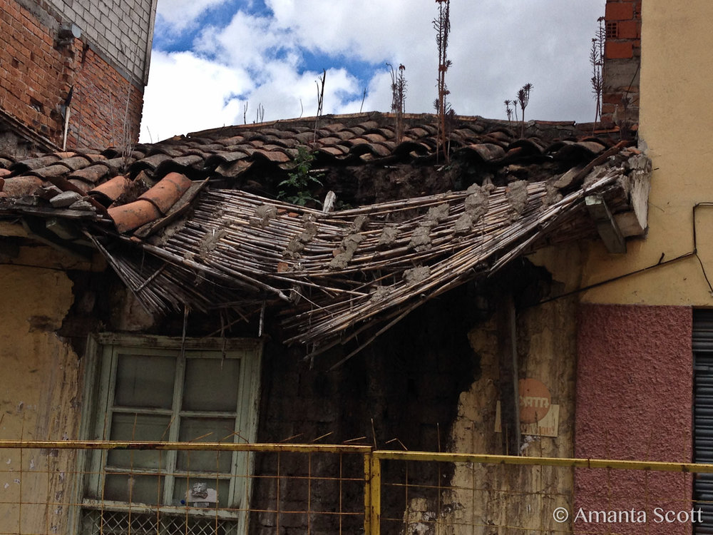 fallen roof detail