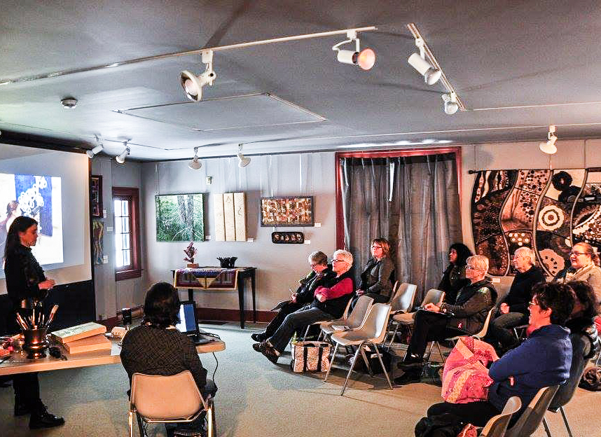 encaustic painting workshop by Amanta Scott at Museum of Northern History