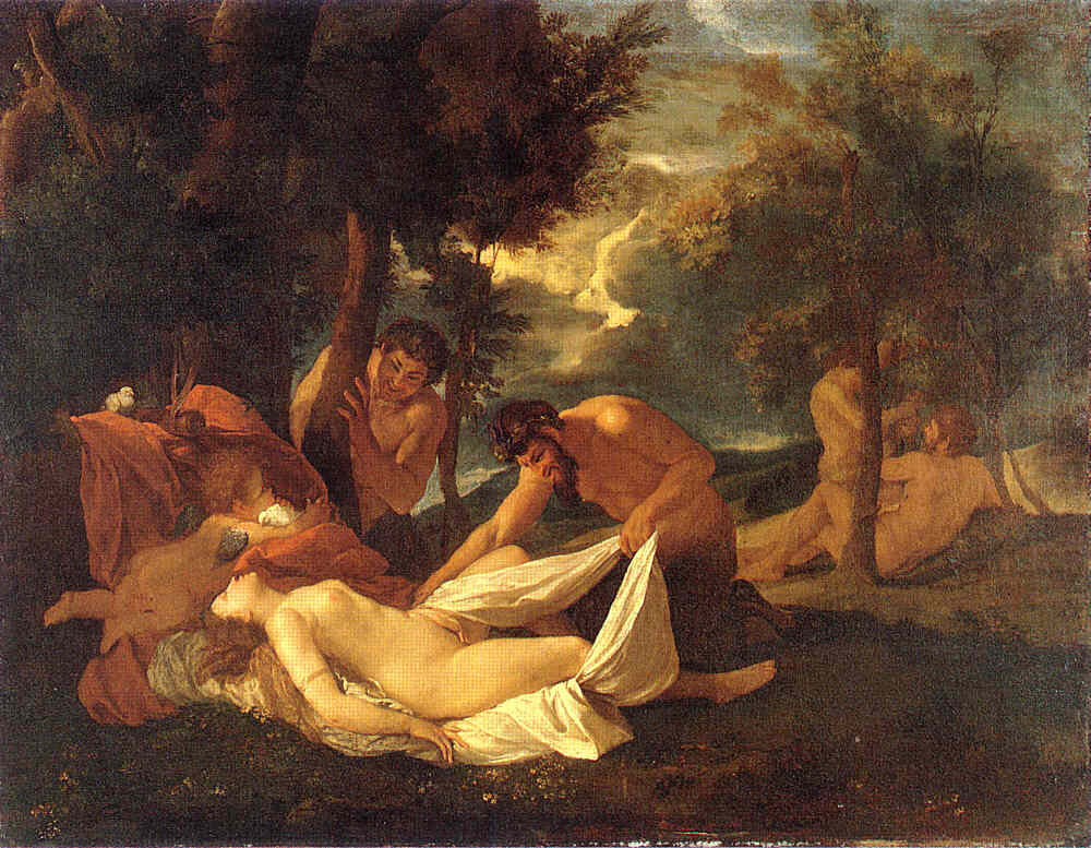 Sleeping Venus, surprised by Satyr 