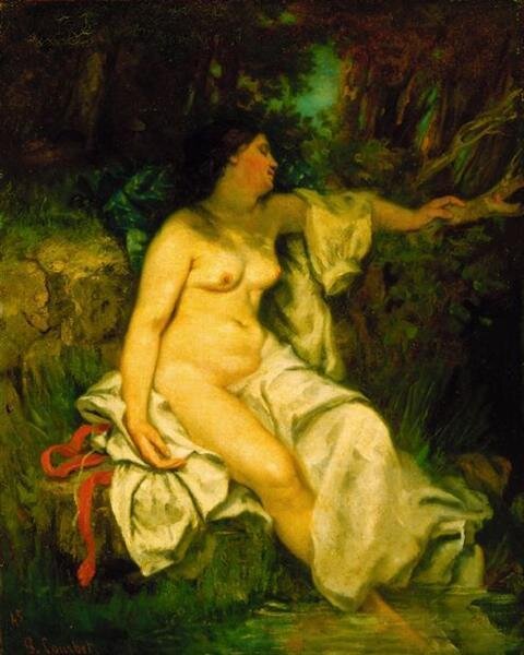 Bather Sleeping by a Brook 