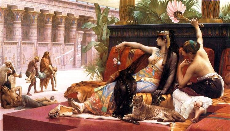 Cleopatra Testing Poisons on Those Condemned to Death 