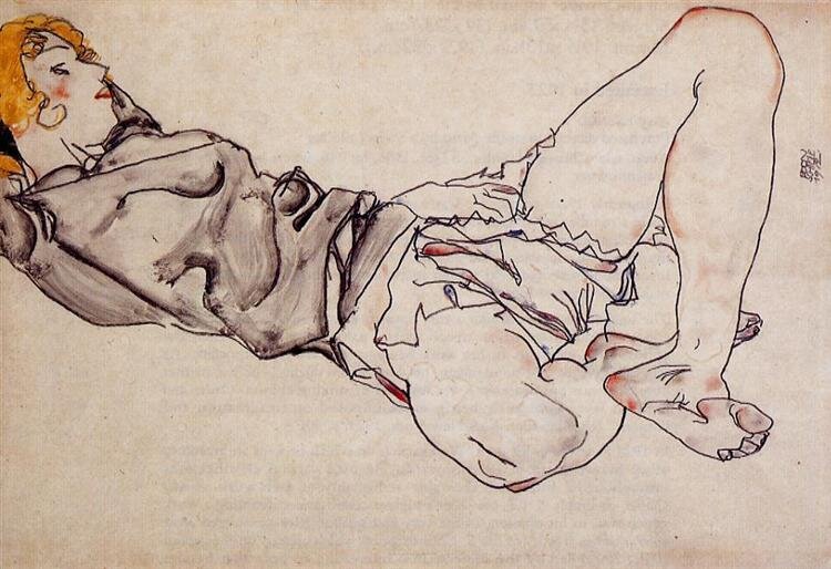 Reclining Woman with Blonde Hair 