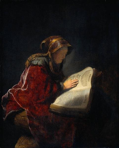 The Prophetess Anna (Rembrandt`s Mother) 