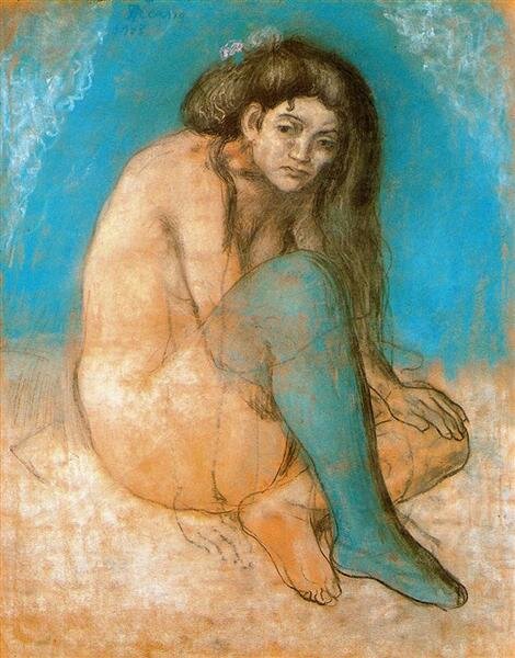 Seated female nude 