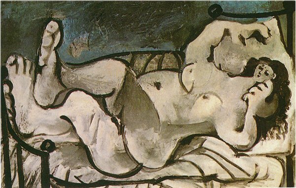 Lying female nude (Femme nue couchee)