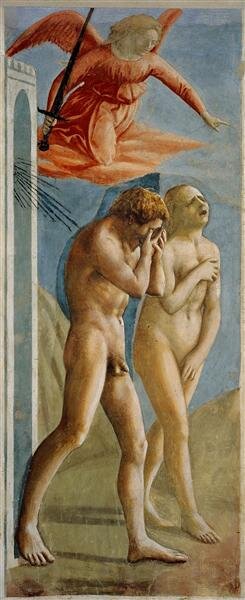 Adam and Eve banished from Paradise (La cacciata dal Paradiso)