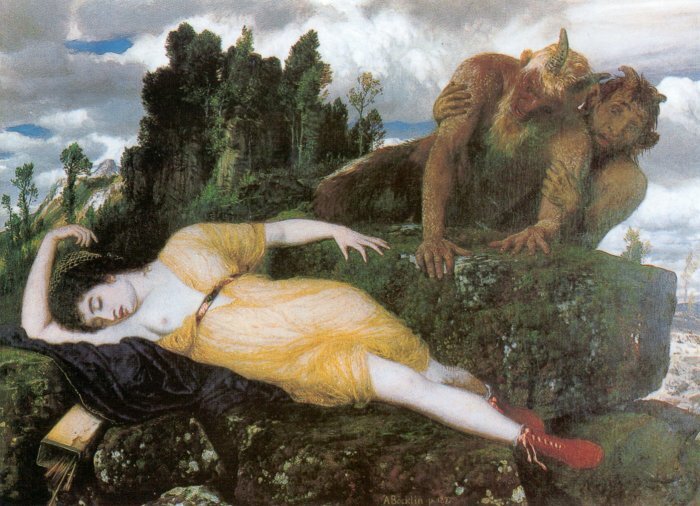 Diana sleeping with two fauns 