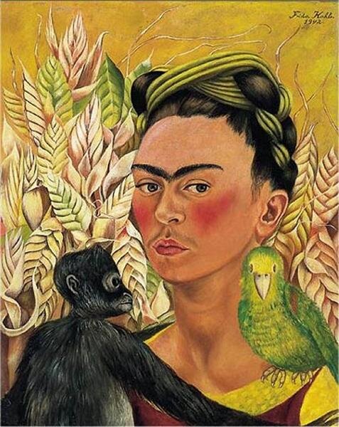 Autorretrato con Mono y Perico (Self Portrait with Monkey and Parrot)
