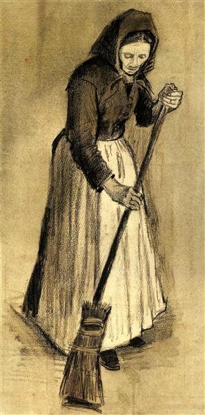 Woman with a Broom