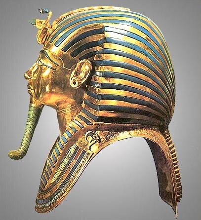 sideview of Tut's Golden Mask