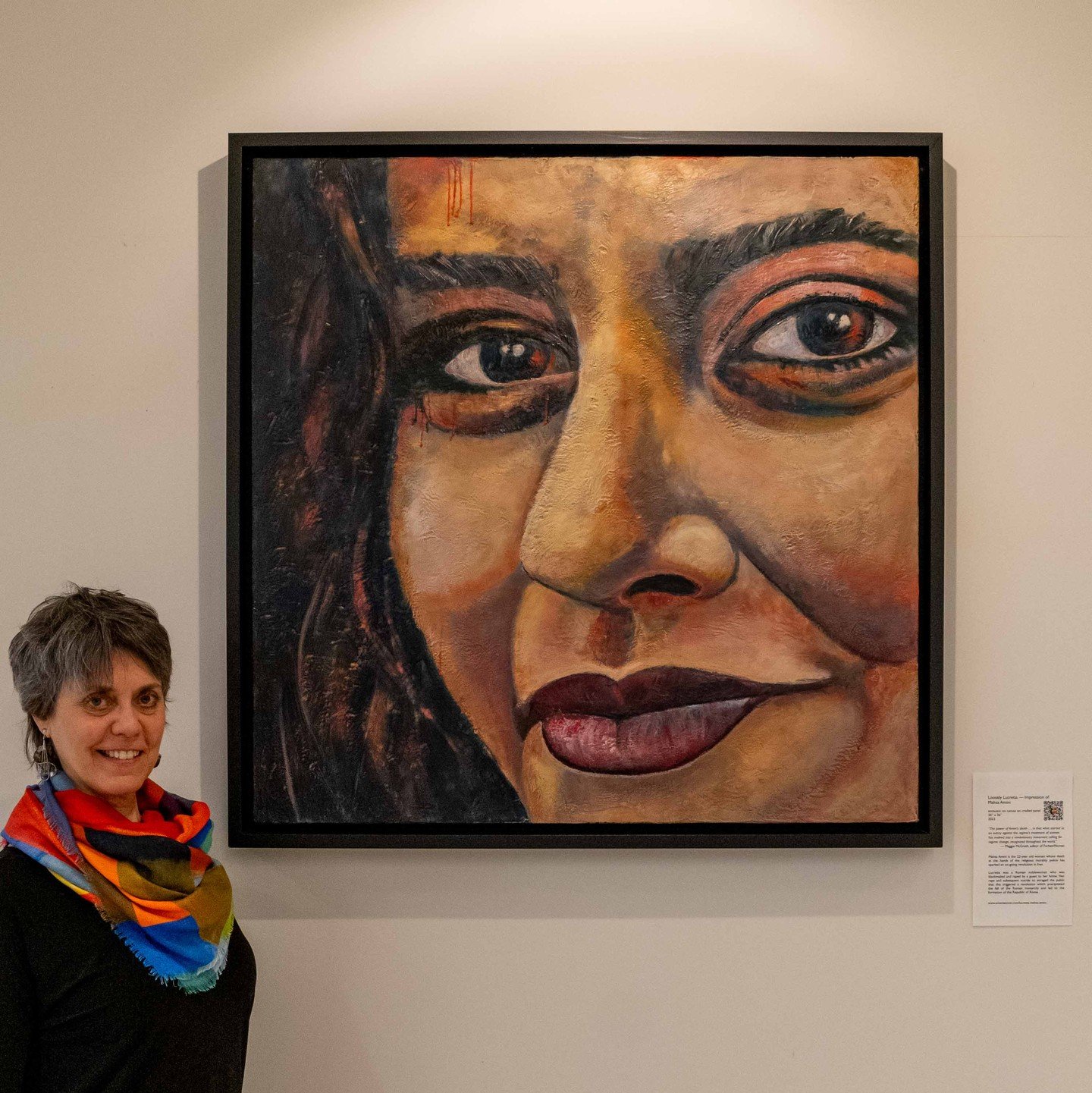On now until June 4, 2024 . . .
.
Amanta Scott: Channah&rsquo;s Fire &mdash; an exhibition of encaustic paintings celebrating outstanding contemporary individuals at Holy Blossom Temple.
.
Today&rsquo;s feature:
Loosely Lucretia &mdash; Impression of