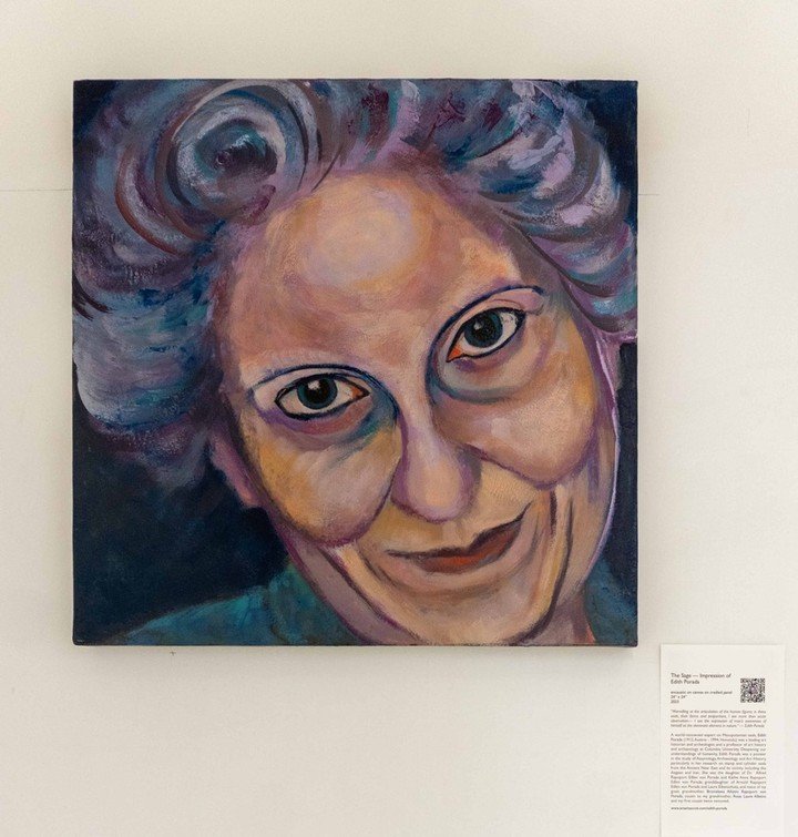 On now until June 4, 2024 . . .
.
Amanta Scott: Channah&rsquo;s Fire &mdash; an exhibition of encaustic paintings celebrating outstanding contemporary individuals at Holy Blossom Temple.
.
Today&rsquo;s feature:
The Sage &mdash; Impression of Edith P