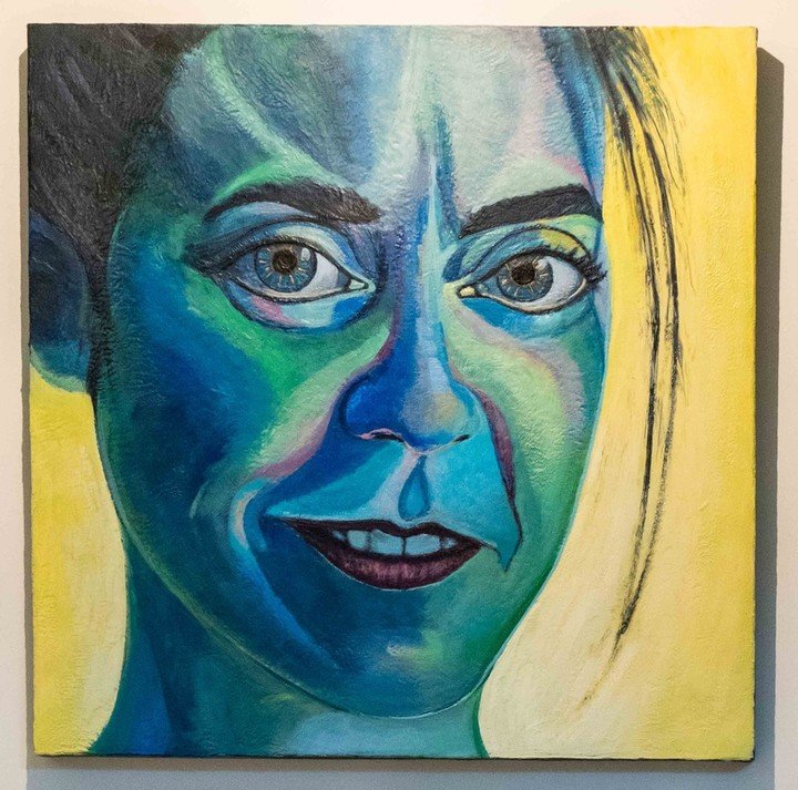 Lately when I'm showing people my paintings, I ask if they know who this person is.... They think about it for split second, look at me and laugh. Apparently even in blue and green it's clear. 

On now until June 4, 2024 . . .
.
Amanta Scott: Channah