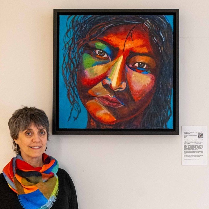 Not a victim: A voice for change.
.
Know her story and think about her words. On now until June 4, 2024 . . .
.
Amanta Scott: Channah&rsquo;s Fire &mdash; an exhibition of encaustic paintings celebrating outstanding contemporary individuals at Holy B